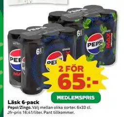 Coop Daglivs Läsk 6-pack, Medlemspris erbjuda