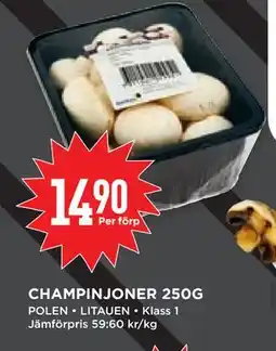 Willys Hemma CHAMPINJONER 250G erbjuda