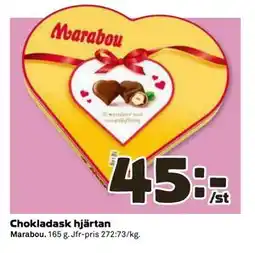 Coop Daglivs Chokladask hjärtan erbjuda