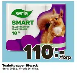 Coop Daglivs Toalettpapper 18-pack erbjuda