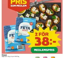 Coop Daglivs Fetaost, Medlemspris erbjuda