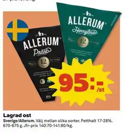 Coop Daglivs Lagrad ost erbjuda