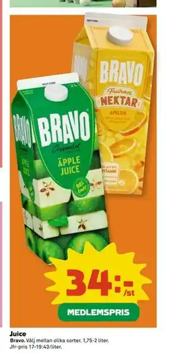 Coop Daglivs Juice, Medlemspris erbjuda