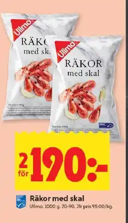 ICA Kvantum Ullmo Räkor med skal erbjuda