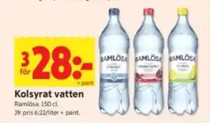 ICA Kvantum Kolsyrat vatten erbjuda