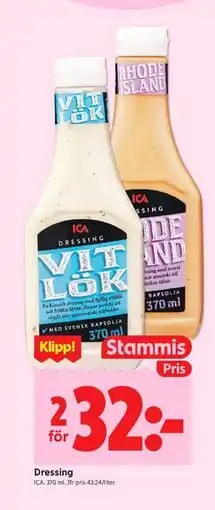 ICA Kvantum Dressing, Medlemspris erbjuda