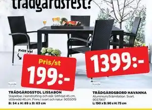 Jem&Fix TRÄDGÅRDSBORD HAVANNA erbjuda