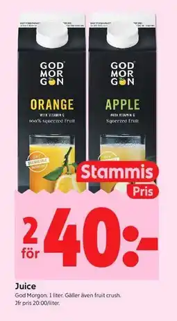 ICA Kvantum Juice, Medlemspris erbjuda