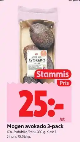 ICA Kvantum Mogen avokado 3-pack, Medlemspris erbjuda