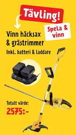 Jem&Fix Vinn häcksax & grästrimmer erbjuda