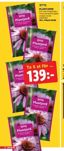 Jem&Fix PLANTJORD erbjuda