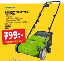 Jem&Fix GRÄSMATTELUFTARE/ RENSARE erbjuda