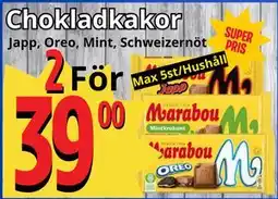 Supergrossen Chokladkakor erbjuda