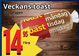 Supergrossen Veckans toast erbjuda