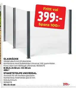 Jem&Fix STAKETSTOLPE UNIVERSAL erbjuda