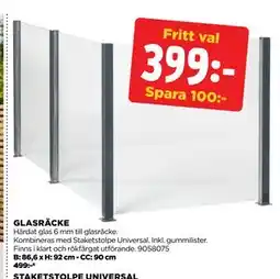 Jem&Fix GLASRÄCKE erbjuda