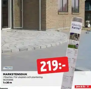 Jem&Fix MARKSTENSDUK erbjuda