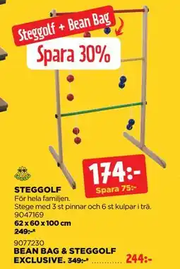 Jem&Fix BEAN BAG & STEGGOLF EXCLUSIVE erbjuda