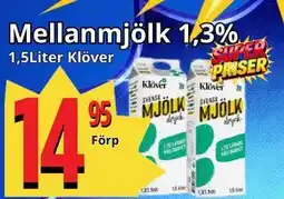 Supergrossen Mellanmjölk 1,3% erbjuda