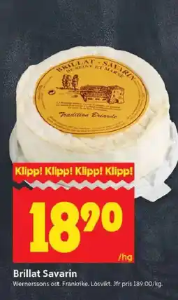 ICA Kvantum Wernerssons Brillat Savarin erbjuda