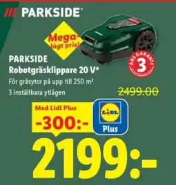 Lidl PARKSIDE Robotgräsklippare 20 V erbjuda