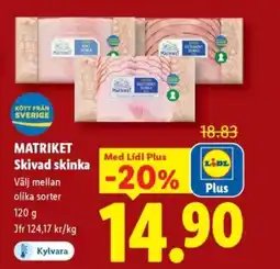 Lidl MATRIKET Skivad skinka erbjuda