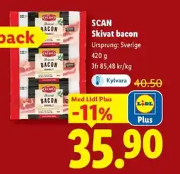 Lidl SCAN Skivat bacon erbjuda