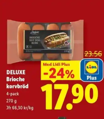 Lidl DELUXE Brioche korvbröd erbjuda