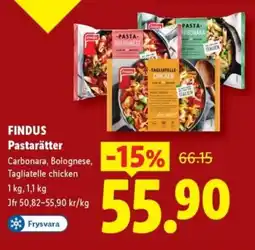 Lidl FINDUS Pastarätter erbjuda