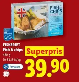 Lidl FISKERIET Fish & chips erbjuda