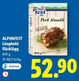 Lidl ALPENFEST Långkokt fläsklägg erbjuda