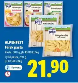Lidl ALPENFEST Färsk pasta erbjuda