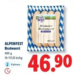 Lidl ALPENFEST Bratwurst erbjuda