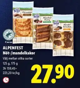 Lidl ALPENFEST Nöt-/mandelkakor erbjuda