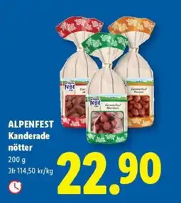 Lidl ALPENFEST Kanderade nötter erbjuda