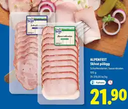 Lidl ALPENFEST Skivat pålägg erbjuda
