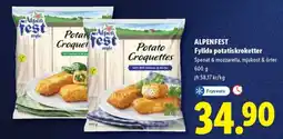 Lidl ALPENFEST Fyllda potatiskroketter erbjuda