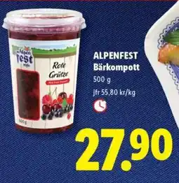 Lidl ALPENFEST Bärkompott erbjuda