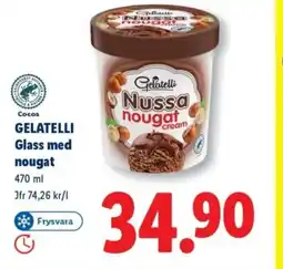 Lidl GELATELLI Glass med nougat erbjuda
