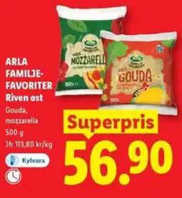 Lidl ARLA FAMILJE- FAVORITER Riven ost erbjuda