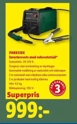 Lidl PARKSIDE Invertersvets med veksvetstråd erbjuda