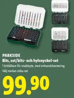 Lidl PARKSIDE Bits, set/bits- och hylsnyckel-set erbjuda