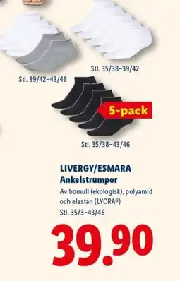 Lidl LIVERGY/ESMARA Ankelstrumpor erbjuda