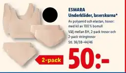Lidl ESMARA Underkläder, laserskurna erbjuda