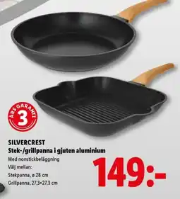 Lidl SILVERCREST Stek-/grillpanna i gjuten aluminium erbjuda