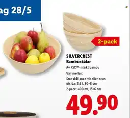 Lidl SILVERCREST Bambuskålar erbjuda