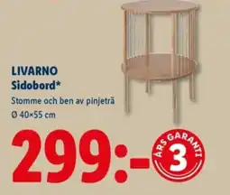 Lidl LIVARNO Sidobord erbjuda