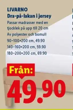 Lidl LIVARNO Dra-på-lakan i jersey erbjuda