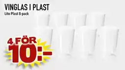 Din Mat Vinglas i plast erbjuda