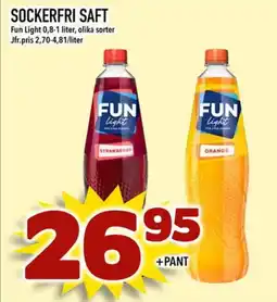 Din Mat FUN LIGHT Sockerfri saft erbjuda